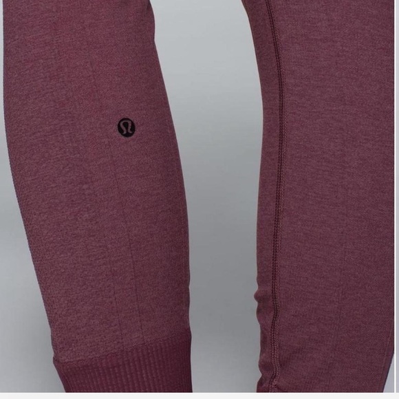 Lululemon Ebb To Street Heathered Bordeaux Drama Burgundy Seamless Leggings 8 - Picture 3 of 9